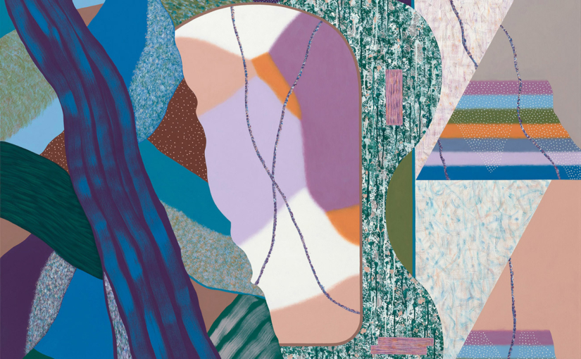 I Can Hear the Bird Sing / Blue Line . 2025 . 180 x 210 cm . Acrylic and sand on canvas