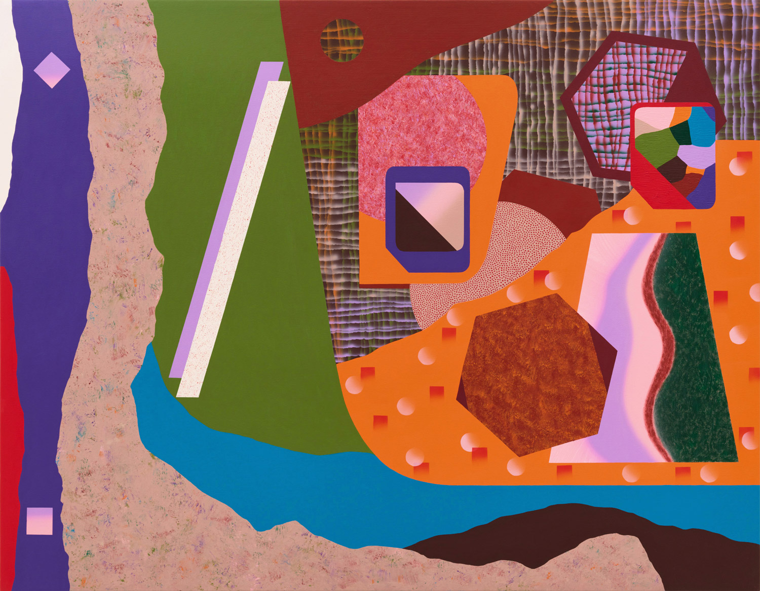 Red Windows . 2022 . 140 x 180 cm . Acrylic on canvas