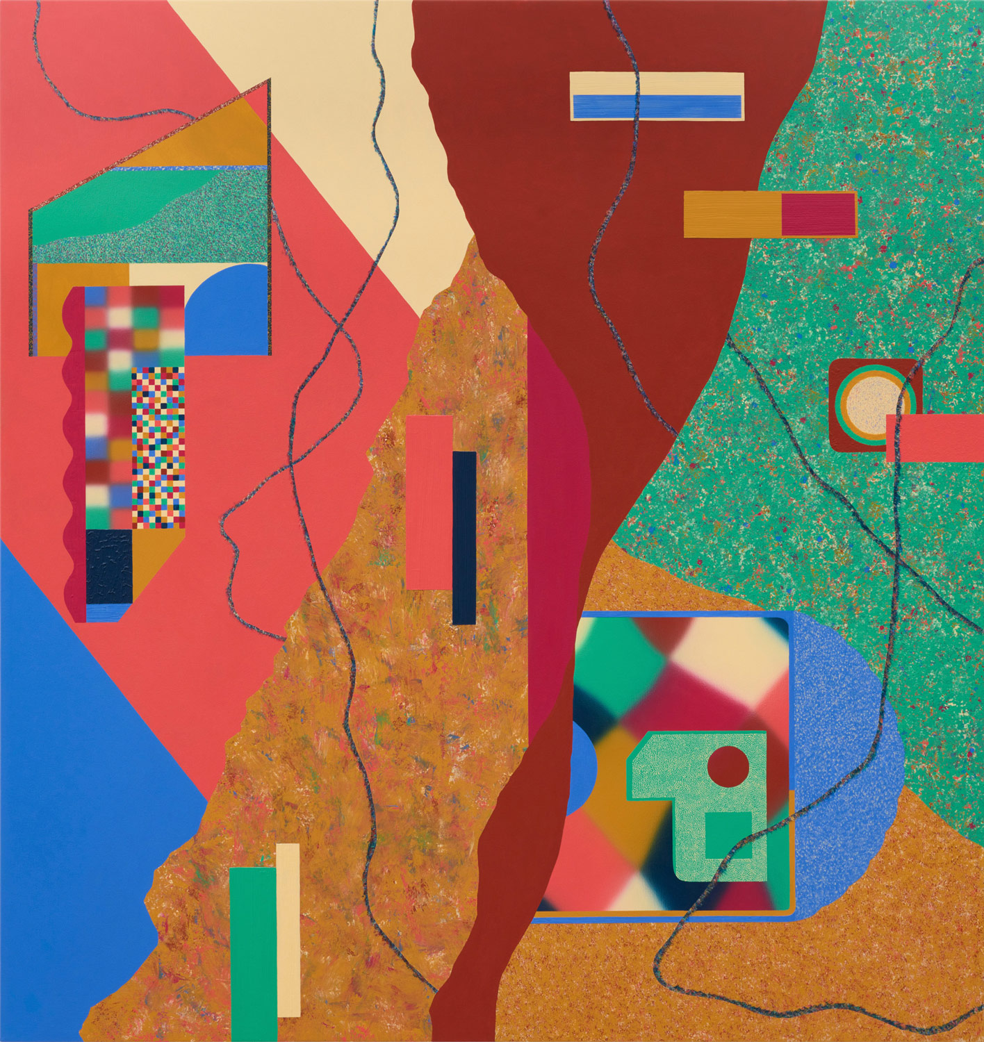 Warmer Schatten / Our Tools Shape Us . 2022 . 180 x 170 cm . Acrylic on canvas