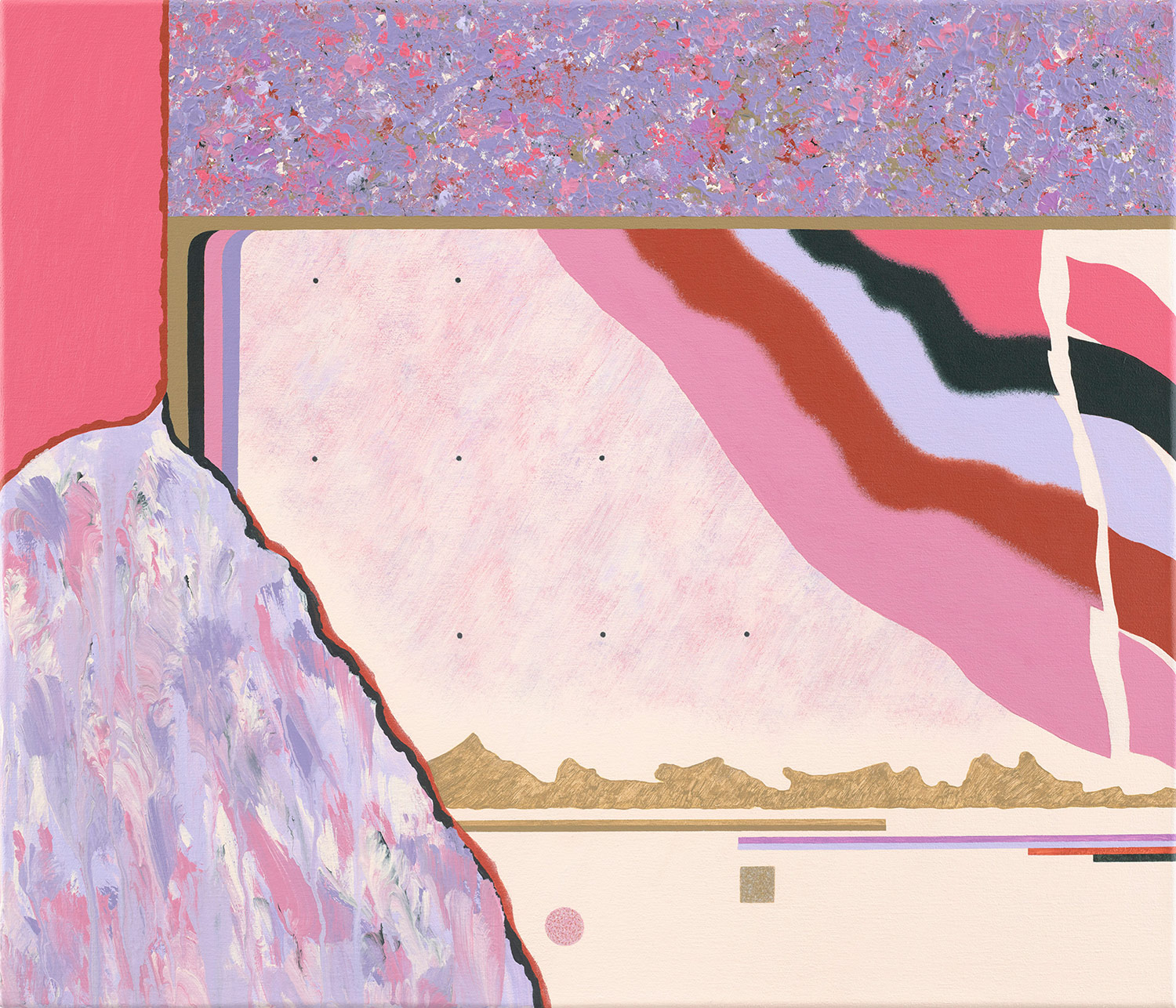Magic Moon / Pink . 2026 . 60 x 70 cm . Acrylic on Canvas