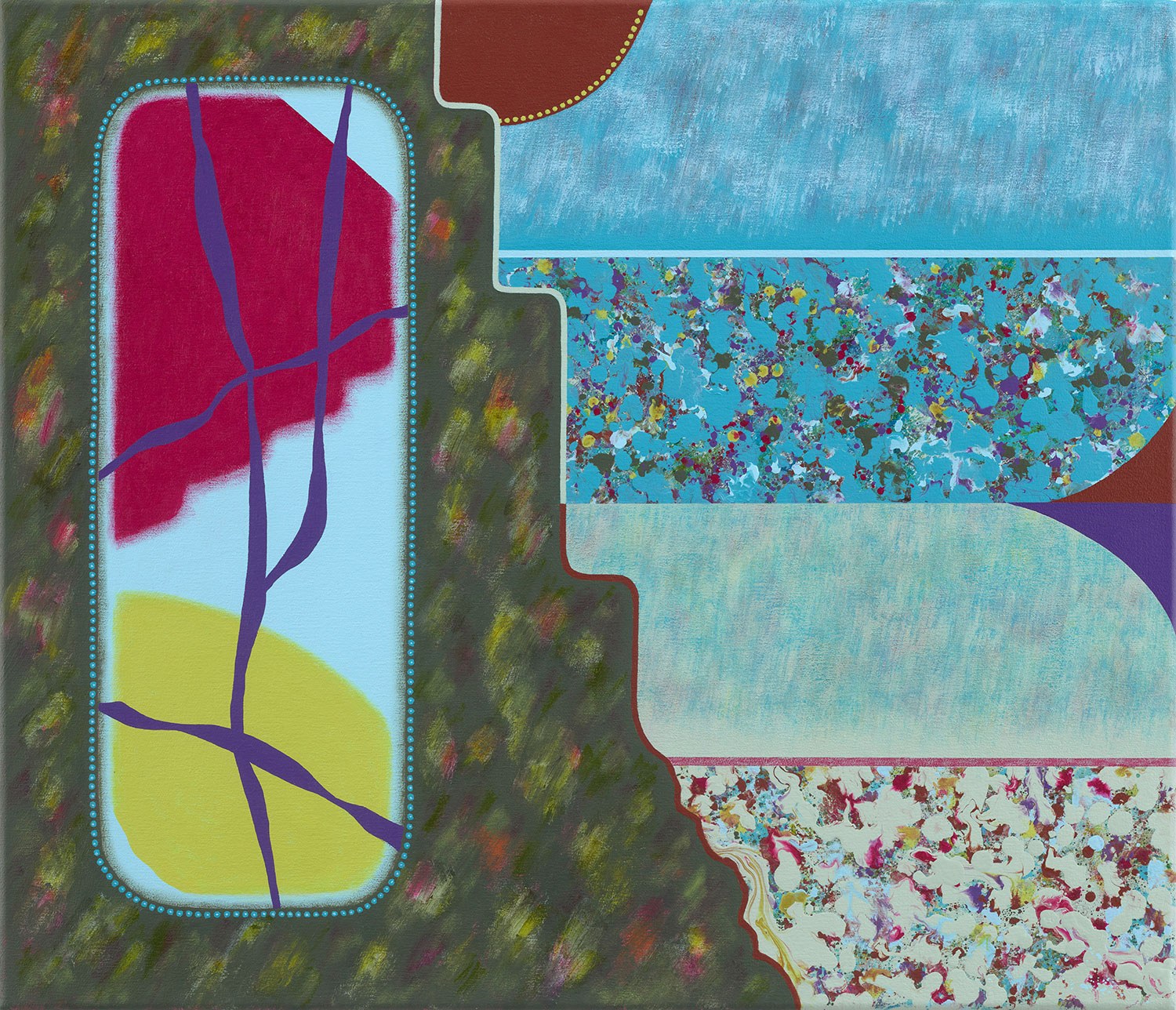 Spring Fields / Dark Green . 2026 . 60 x 70 cm . Acrylic on Canvas