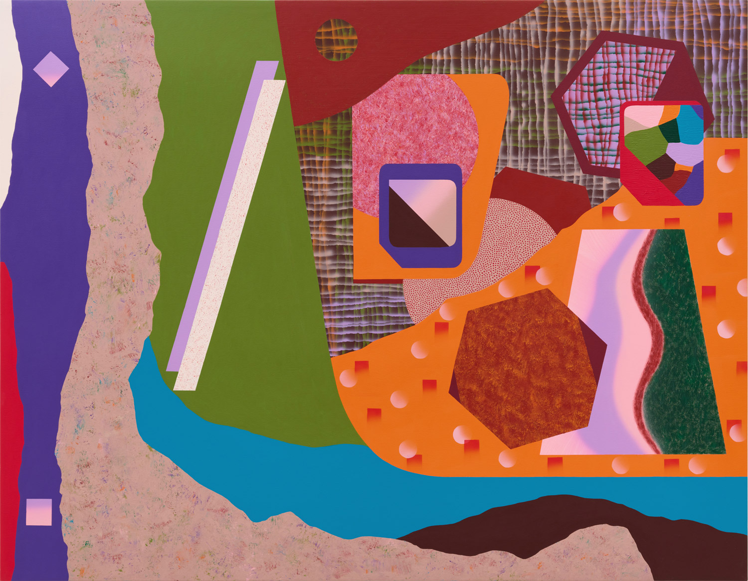 Red Windows . 2022 . 140 x 180 cm . Acrylic on canvas